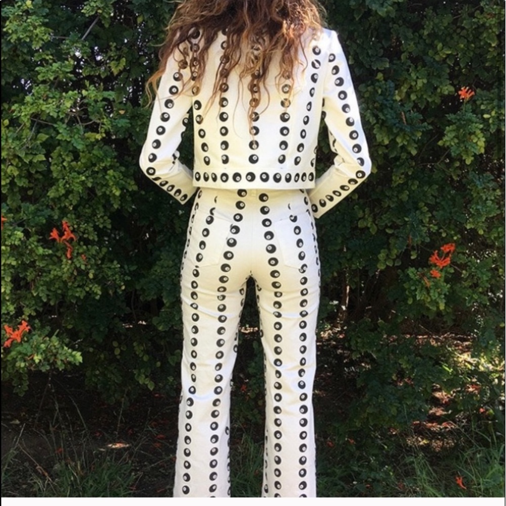 Rose Cut clothing silk screened eight ball pants.